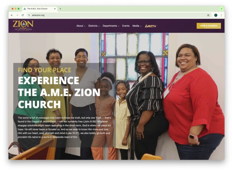 The New A.M.E. Zion Website
