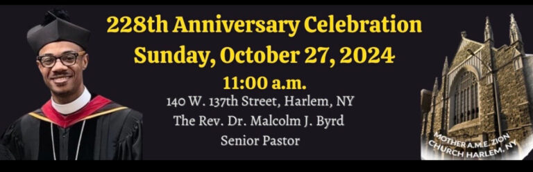 MOTHER AFRICAN METHODIST EPISCOPAL ZION CHURCH CELEBRATES ITS 228TH ANNIVERSARY WITH AFRICAN ANCESTRAL DRUMS