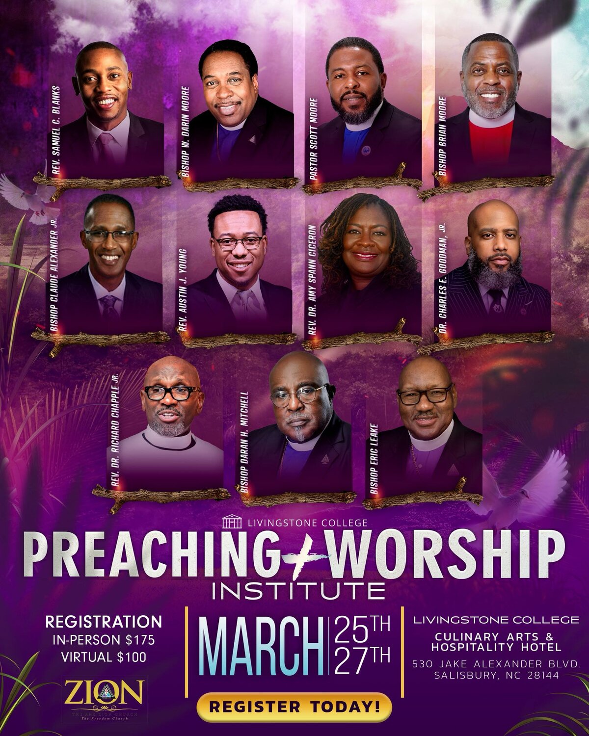 Livingstone College Preaching and Worship Institute on March 25–27, 2026 - Image
